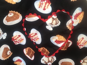Heart-shaped pocket on an apron I found at the Great American Pie Festival.  It makes me think of home.