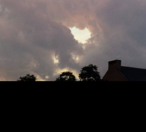 Heart in the clouds over East Liverpool, Ohio.   Photo submitted by Jim Talamonti.